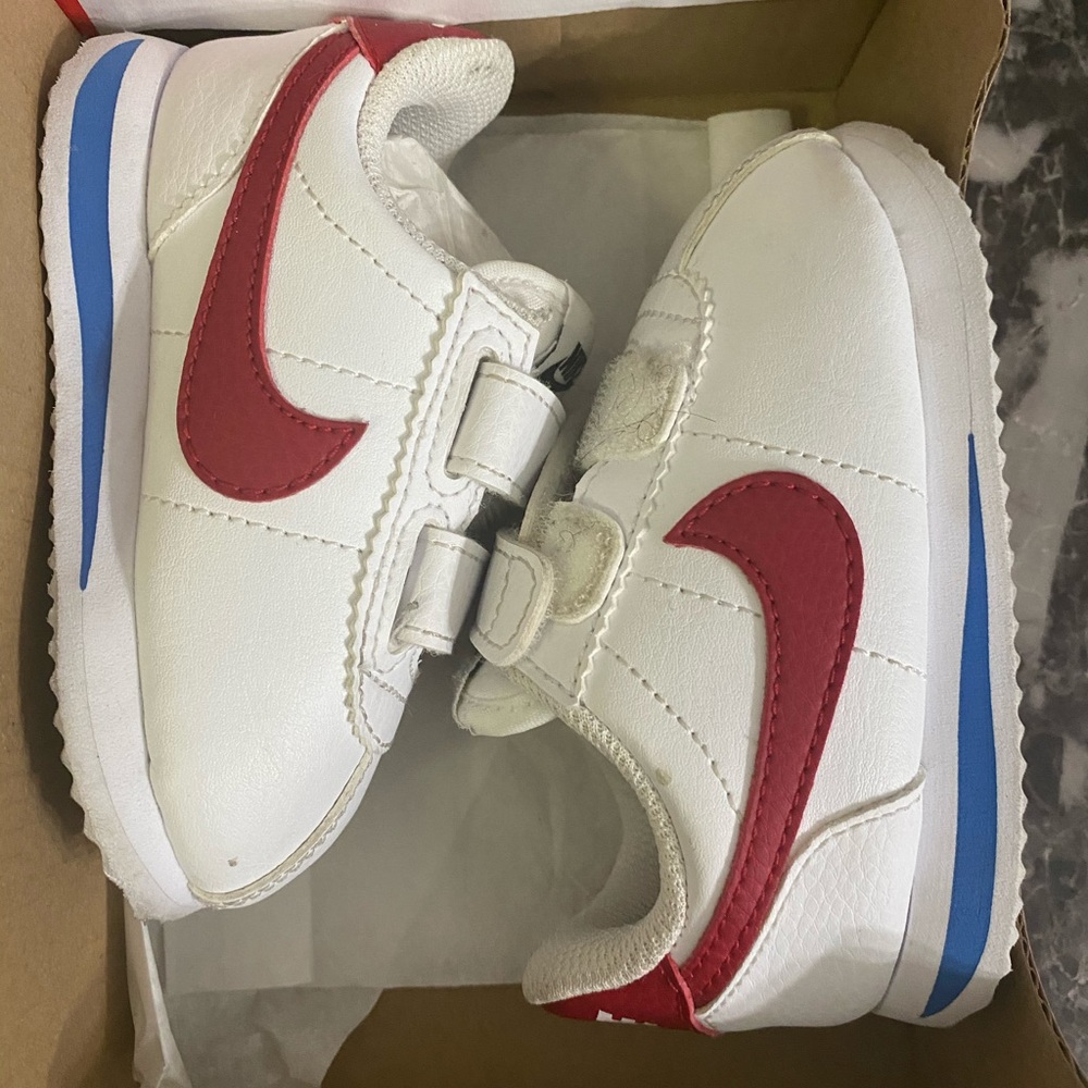Toddler white Nike Cortez size 5C